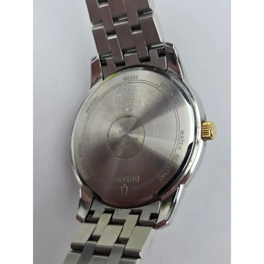 Bulova Classic Two-Tone Stainless Steel Quartz Men's Watch -Short bracelet